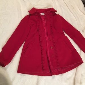 Red winter coat